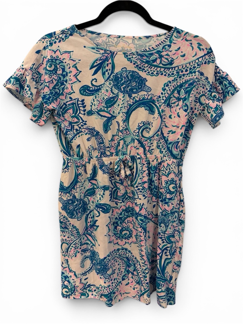 Lilly Pulitzer Paisley Short Sleeve Waist-Tie Dress